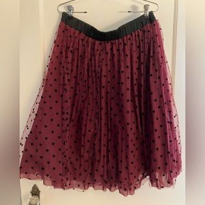 Draper James RSVP polka dot holiday skirt XL